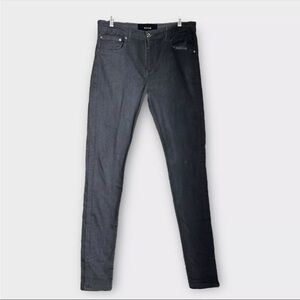 Kollar Jeans Mens 34 33x33 Gray Black Gradient Coated 203 Skinnies Punk Rockstar